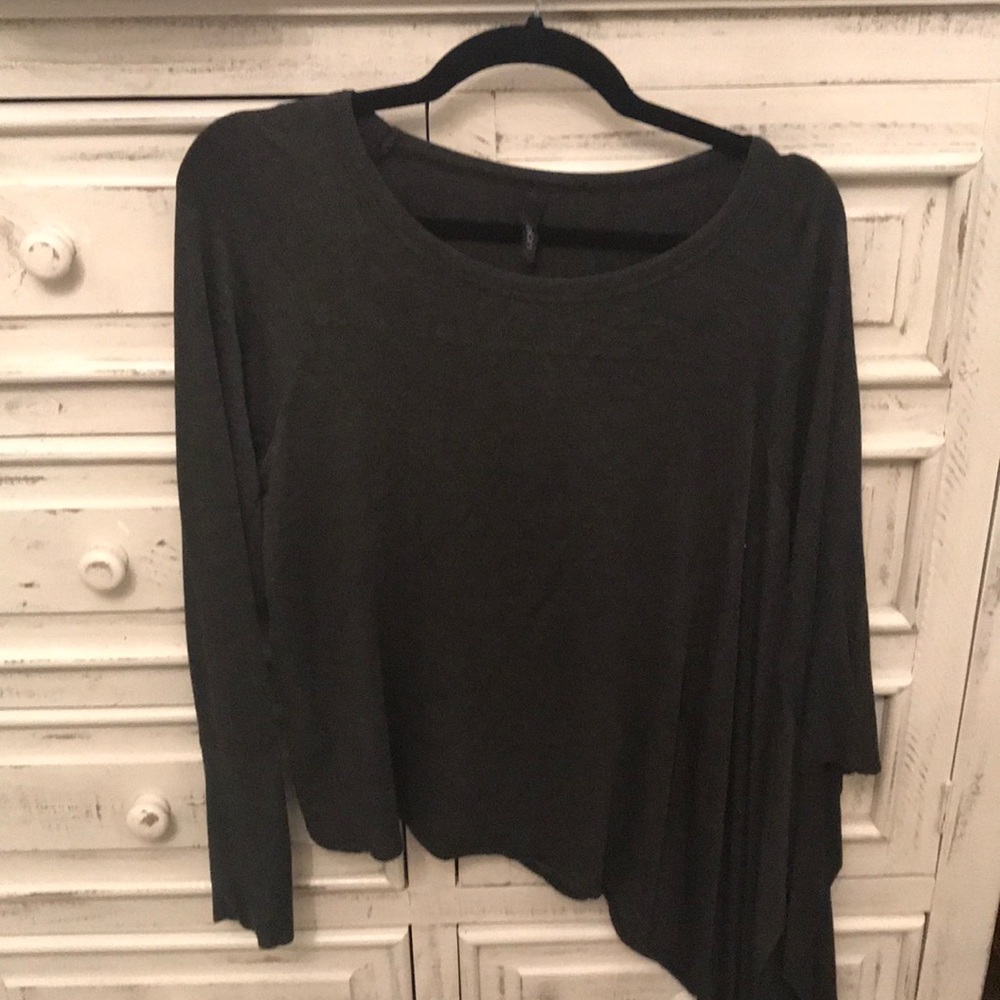 One sleeve flowy blouse top